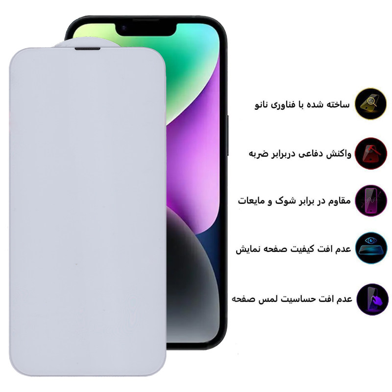 گلس گوشی اپل Iphone 14 بوف مدل 5D Plus - Buff 5D Plus Iphone 14 Screen Protector