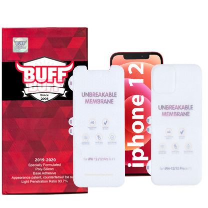 محافظ صفحه نمایش و پشت گوشی اپل iphone 12 بوف مات مدل HgM15 - Buff HgM15 iphone 12 matte back and Screen Protector