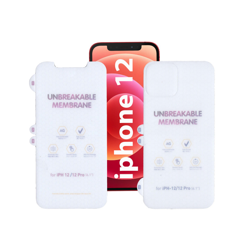 محافظ صفحه نمایش و پشت گوشی اپل iphone 12 بوف مات مدل HgM15 - Buff HgM15 iphone 12 matte back and Screen Protector