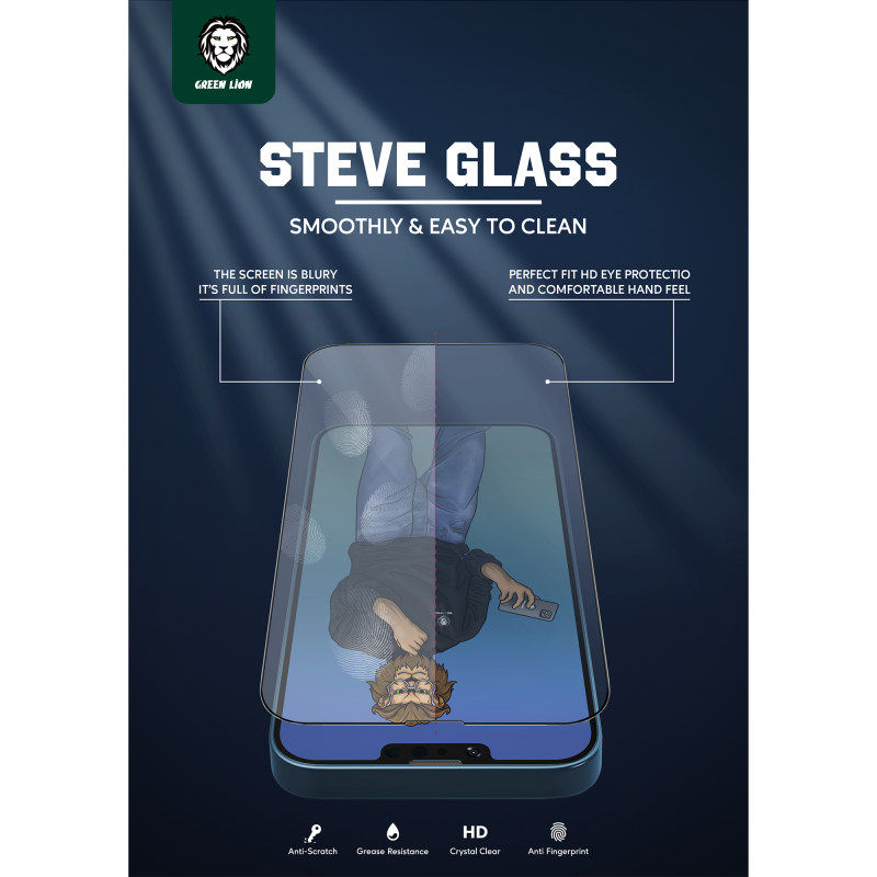 گلس گوشی اپل iPhone 13 / 13 Pro گرین لاین مدل Steve - Green Lion Steve iPhone 13 / 13 Pro Screen Protector