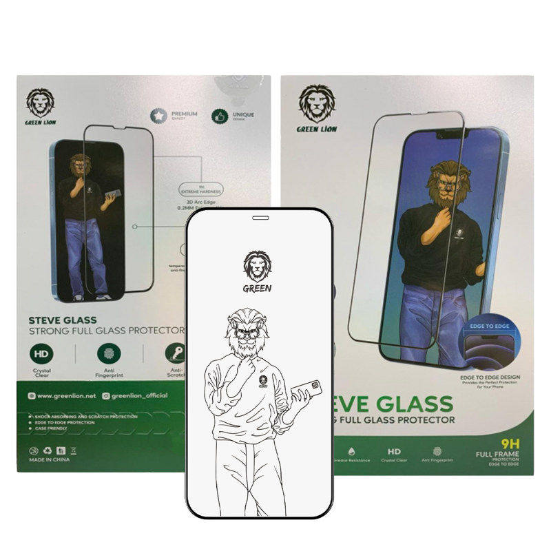 گلس گوشی اپل iPhone 13 / 13 Pro گرین لاین مدل Steve - Green Lion Steve iPhone 13 / 13 Pro Screen Protector