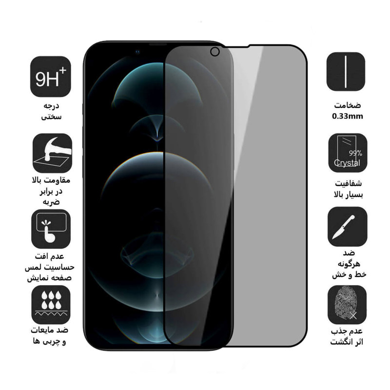 گلس گوشی اپل iPhone 14 Plus / 13 Pro Max اپیکوی حریم شخصی مدل Pry - Epicoy Pry iPhone 14 Plus / 13 Pro Max Screen Protector