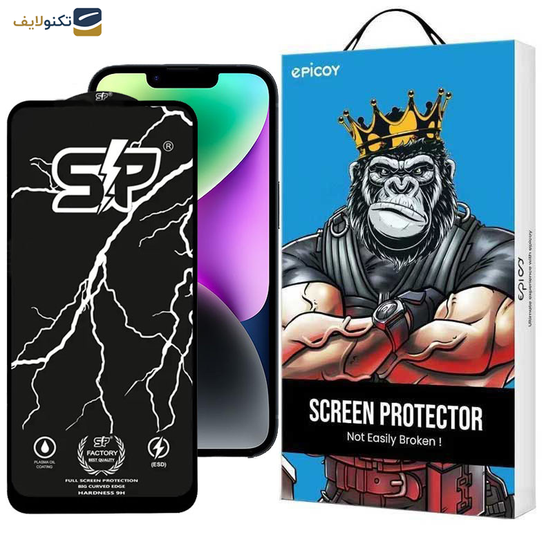 گلس گوشی اپل iPhone 13 pro- 14 - 13 اپیکوی مدل SP Factory - Epicoy SP Factory Glass Screen For Apple iPhone 13 pro-14-13
