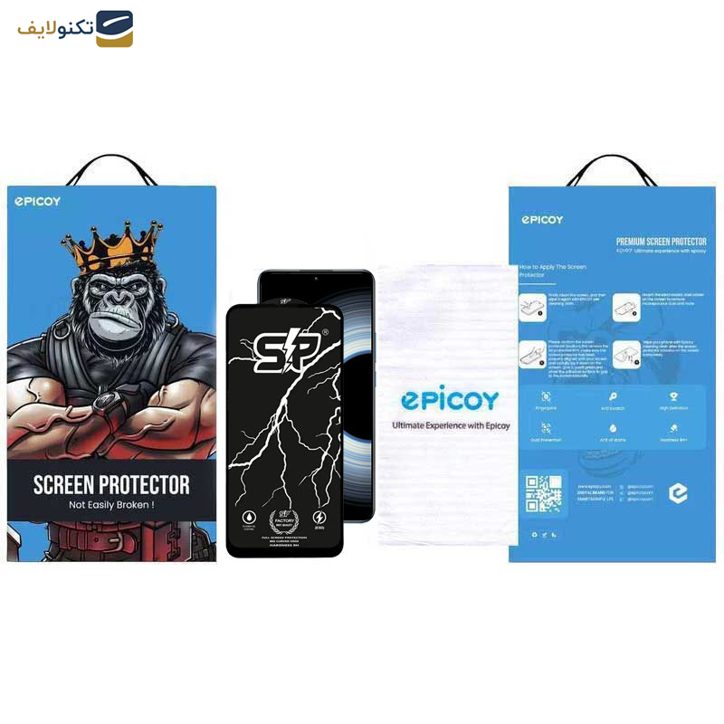 گلس گوشی شیائومی Redmi K50 Ultra-K50 Gaming-K50 Pro-K50 اپیکوی مدل SP Factory - Epicoy SP Factory Screen Protector For Xiaomi Redmi K50 Ultra-K50 Gaming-K50 Pro-K50