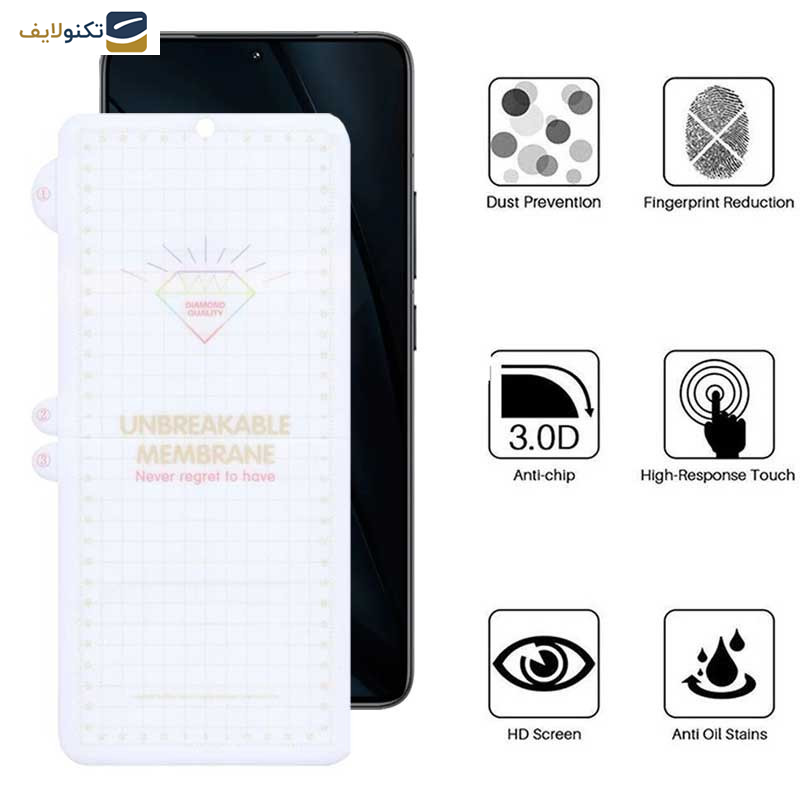 گلس گوشی شیائومی Poco F6 Pro- Poco F6- Redmi Turbo 3- Mi 12 Pro- Galaxy A71 بوف مدل Hydrogel - Buff Hydrogel Glass Screen Protector For Xiaomi Poco F6 Pro- Poco F6- Redmi Turbo 3- Mi 12 Pro- Galaxy A71