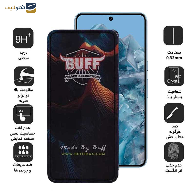 گلس گوشی گوگل Pixel 8 Pro- 7 Pro بوف مدل Mountain - Buff Mountain Glass Screen Protector For Google Pixel 8 Pro- Google Pixel 7 Pro