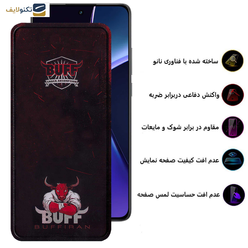 گلس گوشی وان پلاس Nord CE4 -Nord CE3 -10R -10T -Ace Pro -Ace بوف مدل Muscle-Bull-G - Buff Muscle-Bull-G Glass Screen Protector For OnePlus Nord CE4-Nord CE3-10R-10T-Ace Pro-Ace
