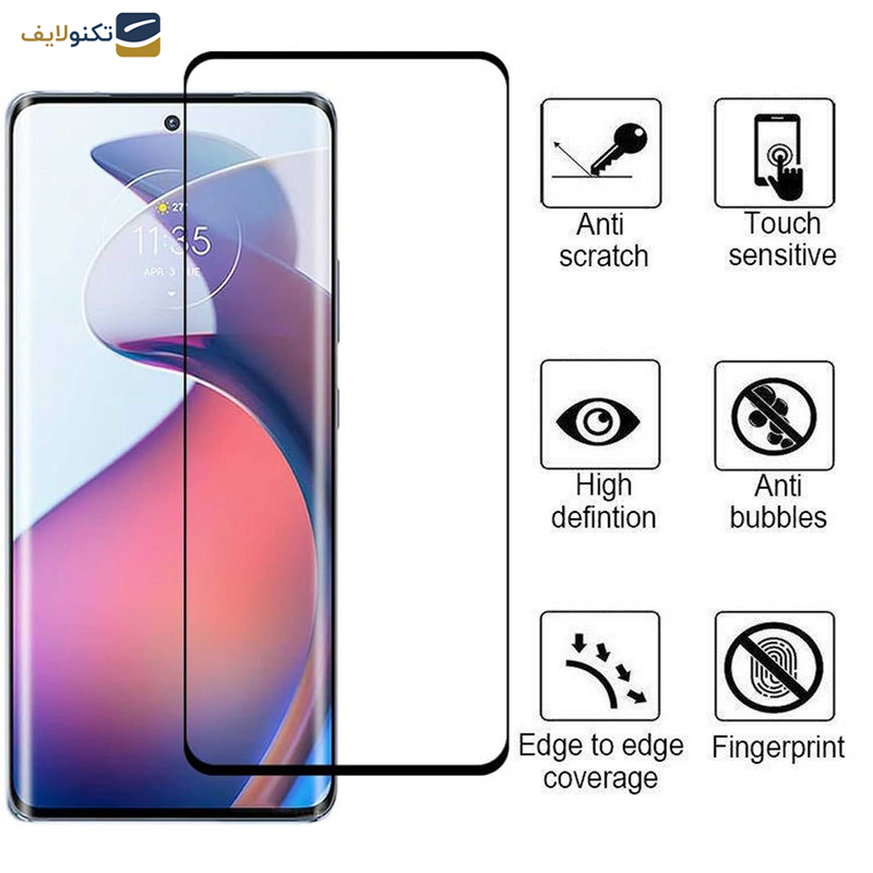 گلس گوشی موتورولا Edge 30 Fusion بوف مدل Full-Glue - Buff Full-Glue Glass Screen Protector For Motorola Edge 30 Fusion