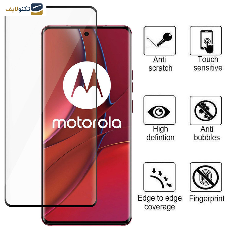 گلس گوشی  موتورولا Edge 40 - Edge 40 Neo بوف مدل Full-Glue-G - Buff Full-Glue-G Glass Screen Protector For Motorola Edge 40 - Edge 40 Neo