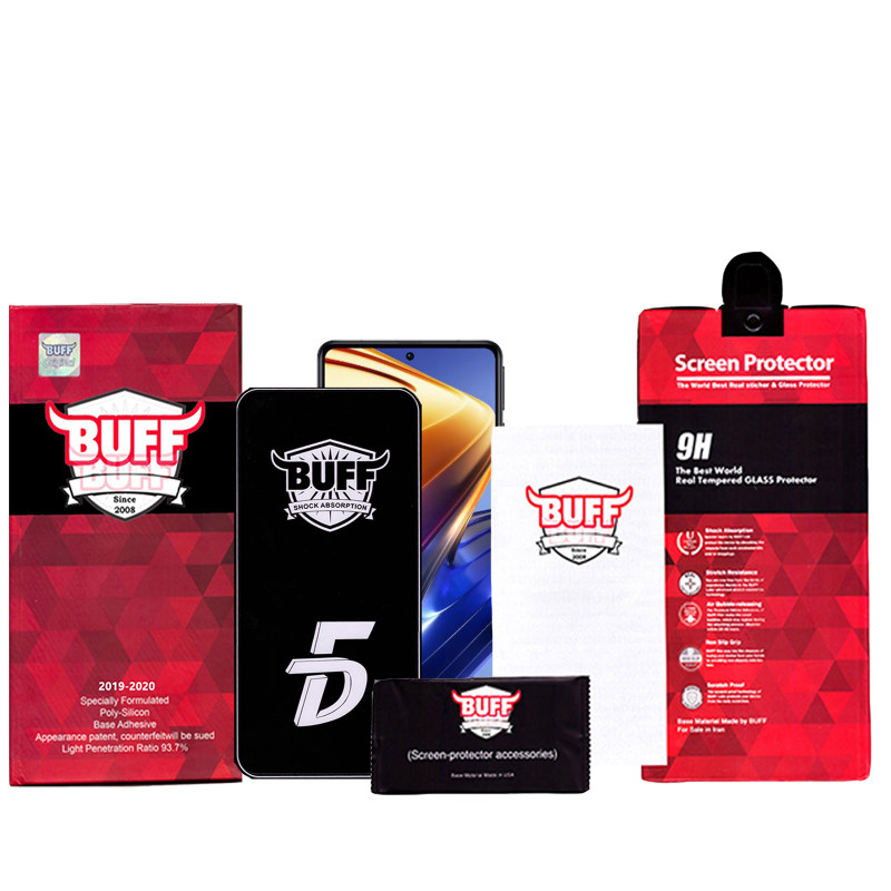 گلس گوشی پوکو F4 GT 5G  بوف5D مدل F33 - Buff F33 Poco F4 GT 5G Screen Protector