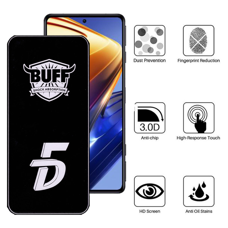 گلس گوشی پوکو F4 GT 5G  بوف5D مدل F33 - Buff F33 Poco F4 GT 5G Screen Protector