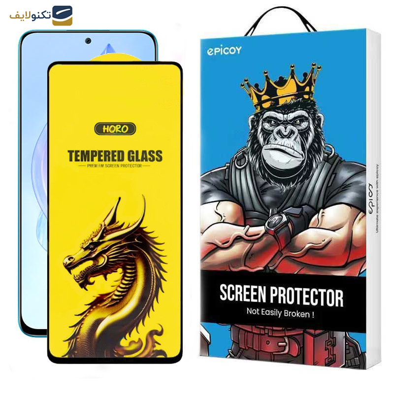 گلس گوشی آنر 90 Lite- 90 GT- X8a- X8b- X8 4G اپیکوی مدل Golden Dragon  - Epicoy Golden Dragon Screen Protector For Honor 90 Lite- 90 GT- X8a- X8b- X8 4G