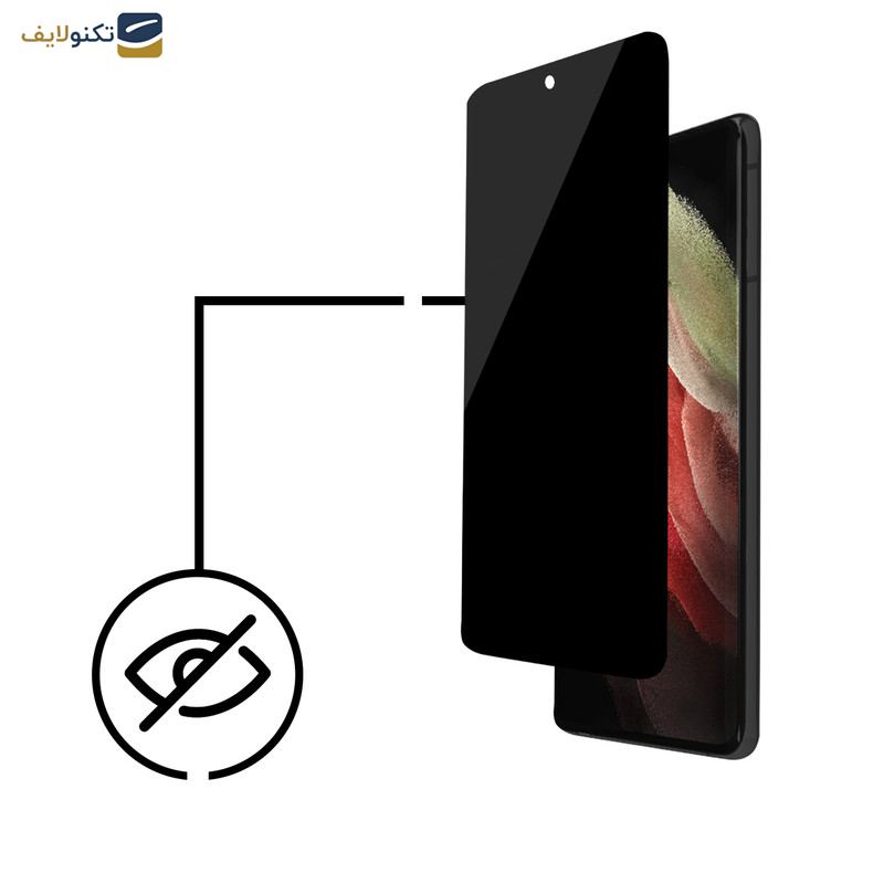 گلس حریم شخصی گوشی سامسونگ Galaxy S21 Ultra 5G راک اسپیس مدل 180F-01Y - Rock Space 180F-01Y privacy screen protector suitable for Samsung Galaxy S21 Ultra 5G mobile phone