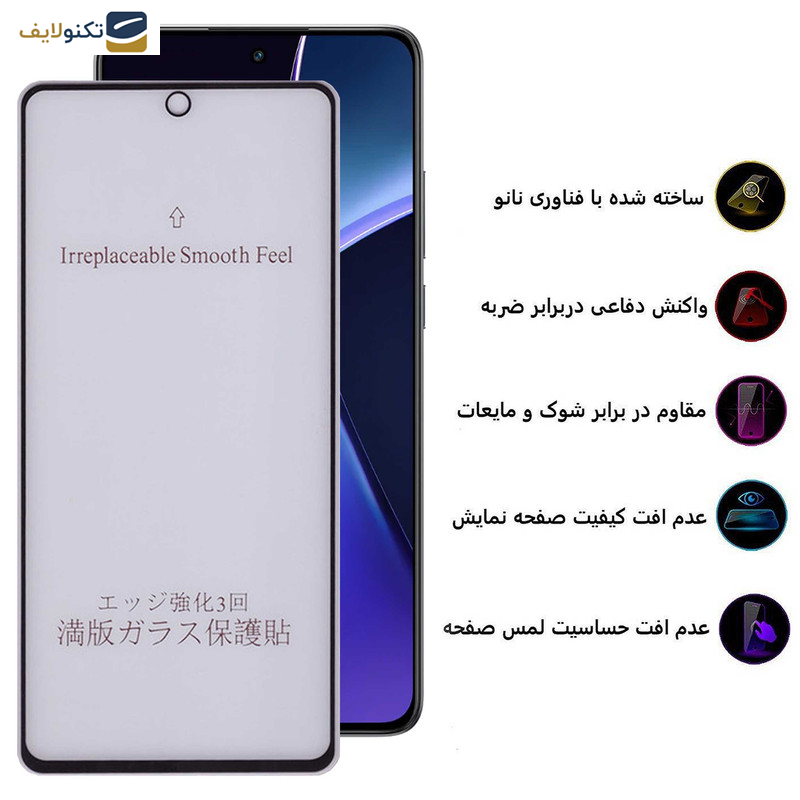 گلس مات گوشی وان پلاس Nord CE4-Nord CE3-10R-10T-Ace Pro-Ace بوف مدل 5D-Matte - Buff 5D-Matte Glass Screen Protector For OnePlus Nord CE4-Nord CE3-10R-10T-Ace Pro-Ace