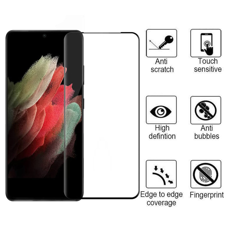 گلس گوشی سامسونگ Galaxy S21 Ultra بوف مدل Full-Glue - Buff Full-Glue Galaxy S21 Ultra Screen Protector