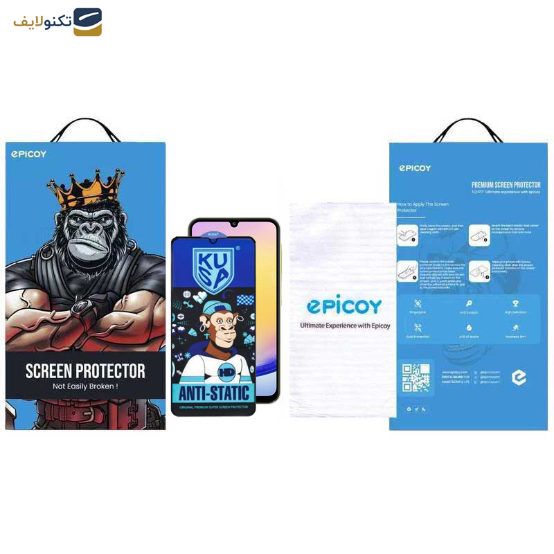 گلس گوشی سامسونگ Galaxy A25- A15 5G-4G - A24 4G- F34 اپیکوی مدل Ice Monkey - EpicoyIce Monkey Glass Screen Protector For Samsung Galaxy A25- A15 5G-4G - A24 4G- F34