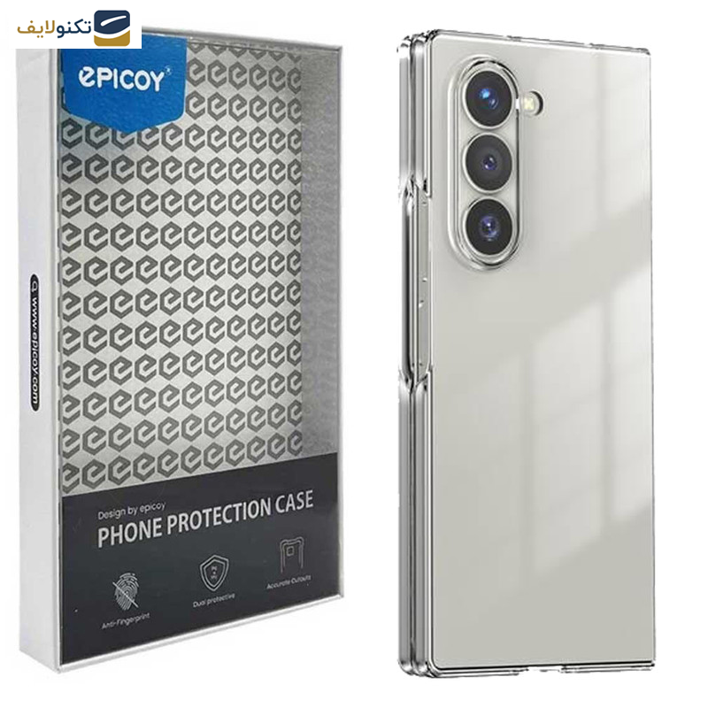 کاور گوشی سامسونگ Galaxy Z Fold 6 اپیکوی مدل Transparent Fold - Epicoy Transparent Fold Case For Samsung Galaxy Z Fold 6