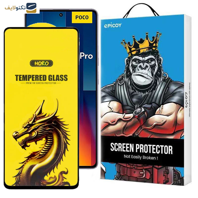 گلس گوشی شیائومی Poco M6 Pro 5G- Redmi 12 4G-5G - Redmi Note 12R 5G اپیکوی مدل Golden Dragon - Epicoy Golden Dragon Screen Protector For Xiaomi Poco M6 Pro 5G- Redmi 12 4G-5G - Redmi Note 12R 5G