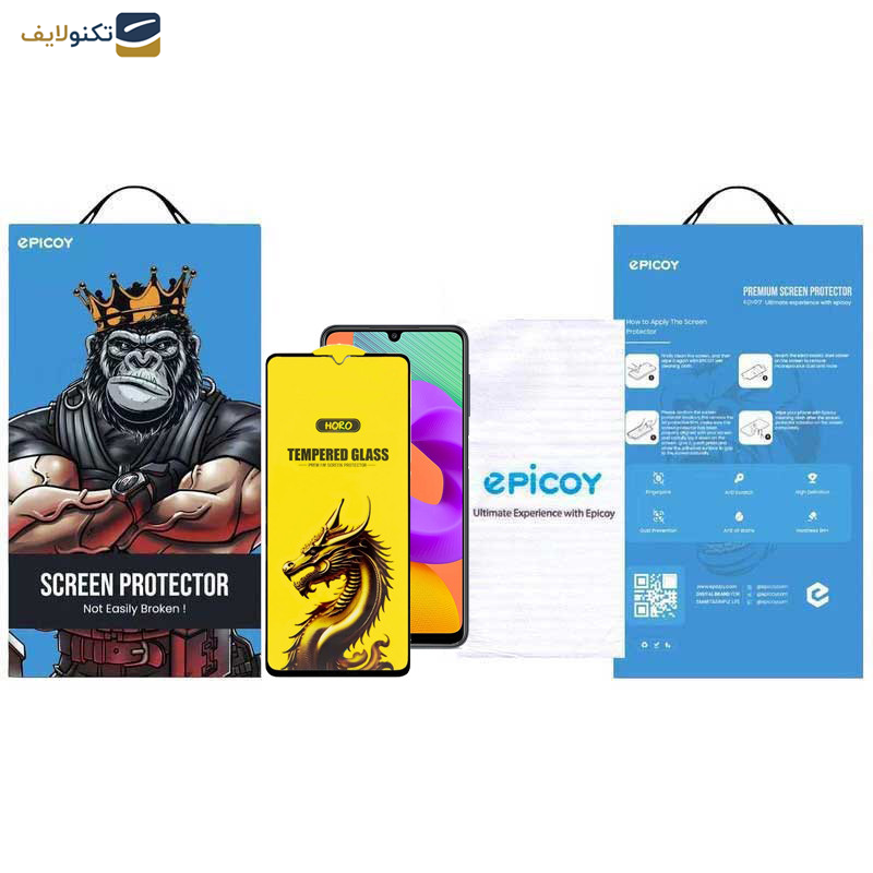 گلس گوشی سامسونگ Galaxy M22 4G- M21 4G- M21s 4G - M10s 4G اپیکوی مدل Golden Dragon - Epicoy Golden Dragon Glass Screen Protector For Samsung Galaxy M22 4G- M21 4G- M21s 4G - M10s 4G