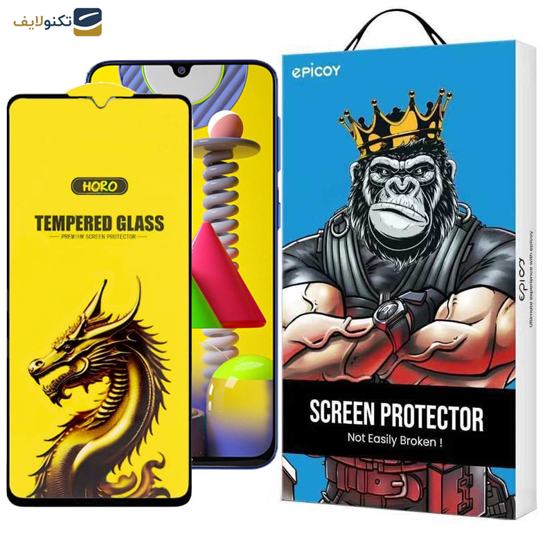 گلس گوشی سامسونگ Galaxy M31 4G- M21 2021 4G- F41 4G- F22 اپیکوی مدل Golden Dragon - Epicoy Golden Dragon Glass Screen Protector For Samsung Galaxy M31 4G- M21 2021 4G- F41 4G- F22