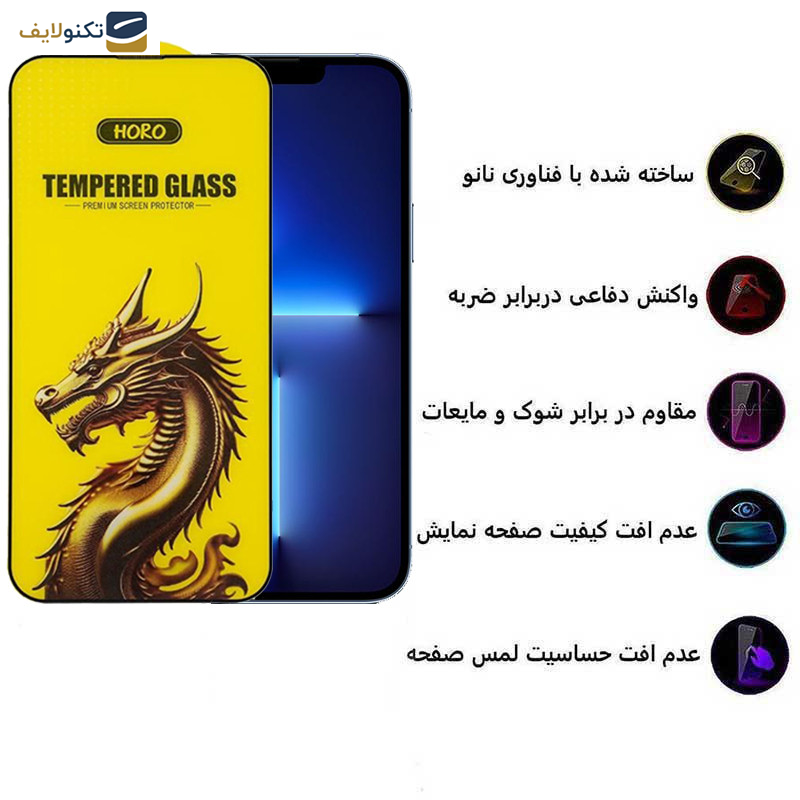 گلس گوشی اپل iPhone 13 Pro Max نمایش اپیکوی مدل Golden Dragon - Epicoy Golden Dragon Glass Screen Protector For Apple iPhone 13 Pro Max