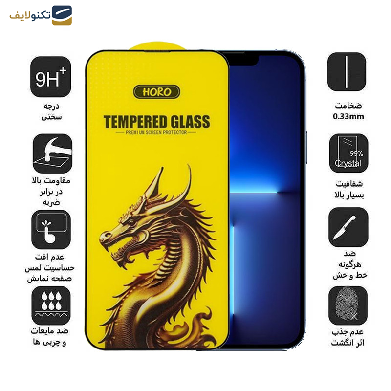 گلس گوشی اپل iPhone 13 Pro Max نمایش اپیکوی مدل Golden Dragon - Epicoy Golden Dragon Glass Screen Protector For Apple iPhone 13 Pro Max