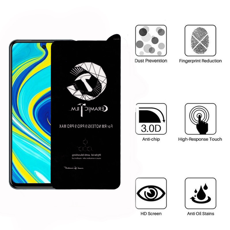 محافظ صفحه نمایش سرامیکی گوشی شیائومی redmi note 9 pro max بوف مدل CF9 - Buff CF9 redmi note 9 pro max Ceramic Screen Protector