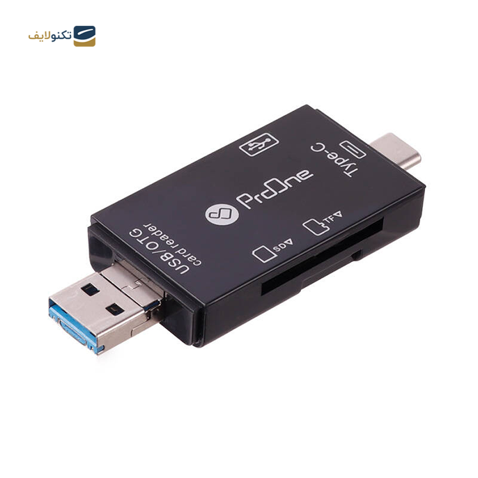 مبدل OTG و رم ریدر تایپ سی پرووان مدل PCO03 - ProOne PCO03 OTG Type-C to USB card reader