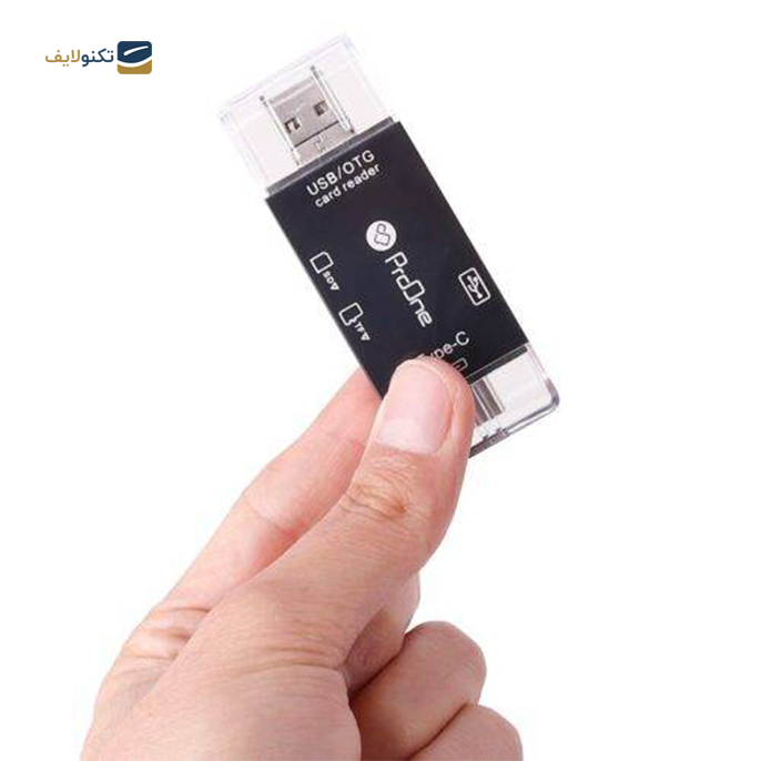 مبدل OTG و رم ریدر تایپ سی پرووان مدل PCO03 - ProOne PCO03 OTG Type-C to USB card reader