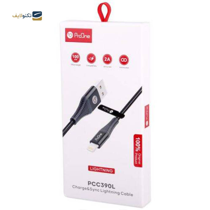 کابل لایتنینگ پرووان مدل PCC390L طول 1 متر - ProOne PCC390L 2A 1m Lightning Cable