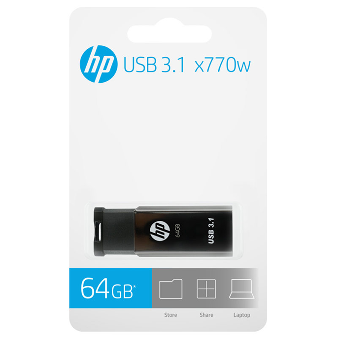   فلش مموری USB 3.1 اچ پی مدل X770W ظرفیت 64 گیگابایت -   فلش مموری USB 3.1 اچ پی مدل X770W ظرفیت 64 گیگابایت