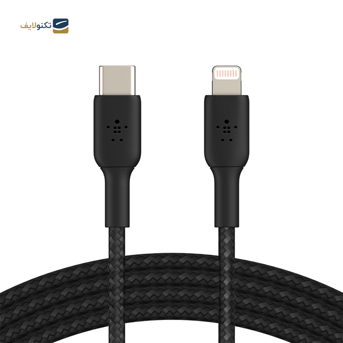  کابل تایپ سی به لایتنینگ بلکین مدل CAA004bt1M طول 1 متر - Belkin Braided USB-C to Lightning Cable (1m)