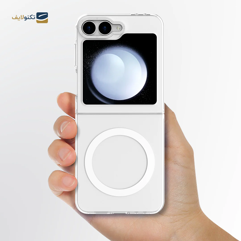 کاور گوشی سامسونگ Galaxy Z Flip 6 مدل یانگ کیت Transparent Crystal Non-Yellowing - 
