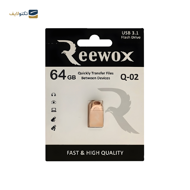 فلش مموری ریوکس مدل Q-02 USB3 ظرفیت 64 گیگابایت - Reewox Q-02 USB3 Flash Memory-64GB