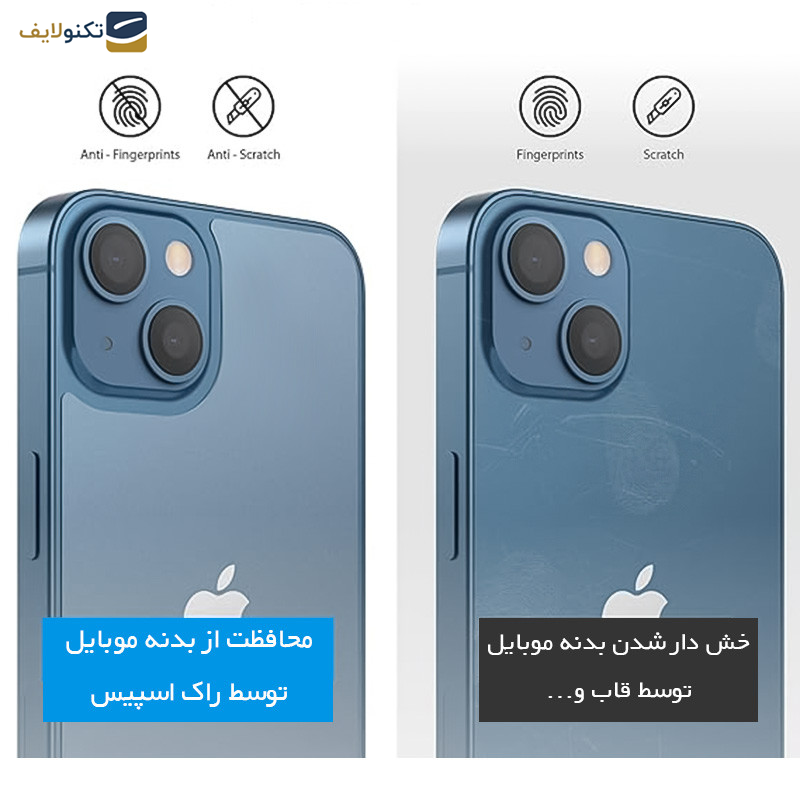 گلس پشت گوشی آنر 70 راک اسپیس مدل HyGEL - Rockspace HyGEL Transparent phone back protector suitable for Honor 70 mobile phone