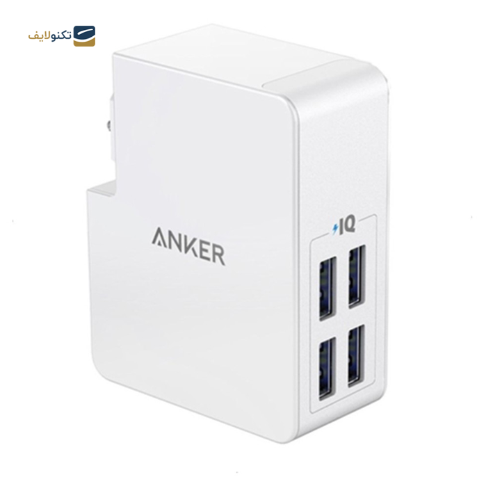  شارژر دیواری 4 پورت انکر مدل PowerPort 4 Lite A2042 - Anker PowerPort 4 Lite A2042 4 Port Wall Charger