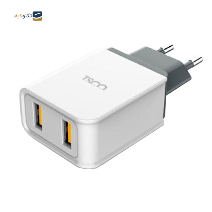  شارژر دیواری تسکو مدل TTC 54  - TSCO TTC54 2Port Qualcomm 3.0 Wall Charger With 3.0A Fast MicroUSB Cable