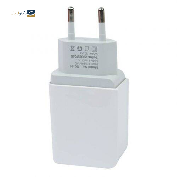  شارژر دیواری تسکو مدل TTC 59 - توان 15 وات - Tsco TTC 59 Wall Charger With Micro USB Cable