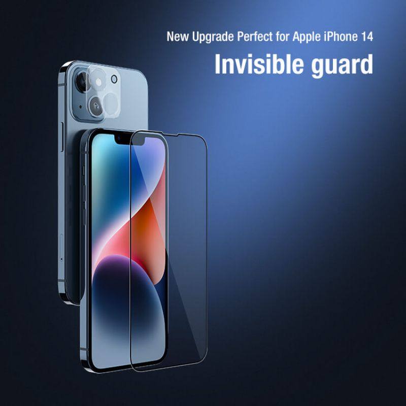محافظ صفحه نمایش و لنز دوربین گوشی اپل iPhone 14 نیلکین مدل Amazing 2-in-1 HD - Amazing 2-in-1 HD full screen tempered glass screen protector for Apple iPhone 14