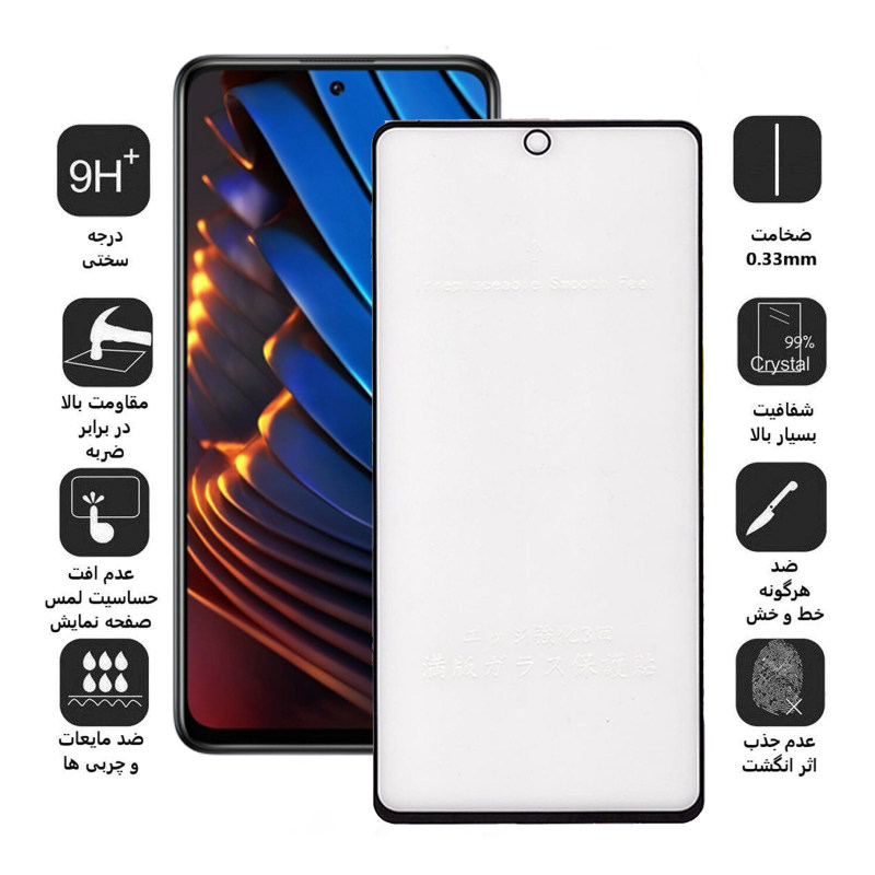 گلس گوشی شیائومی پوکو X3 Gt/X3/X3 Pro/X3 Nfc بوف مات مدل Fm33 - Buff matte Fm33 Poco X3 Gt/X3/X3 Pro/X3 Nfc Screen Protector