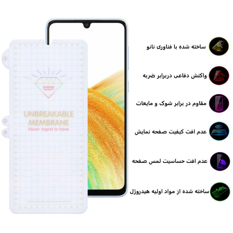 گلس گوشی سامسونگ Galaxy A33 5G/A50/A30 بوف مدل Hydrogel - Buff Hydrogel Samsung Galaxy A33 5G / A50 / A30 Screen Protecor