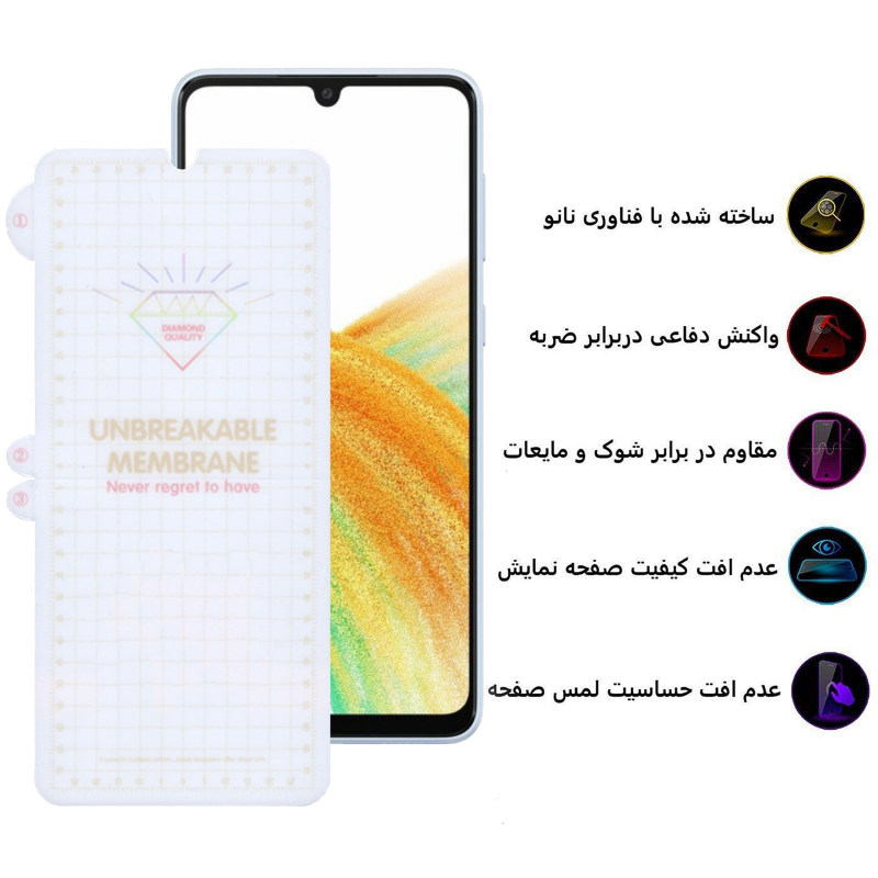 گلس گوشی سامسونگ Galaxy A33 5G/A50/A30 بوف مدل Hydrogel - Buff Hydrogel Samsung Galaxy A33 5G / A50 / A30 Screen Protecor