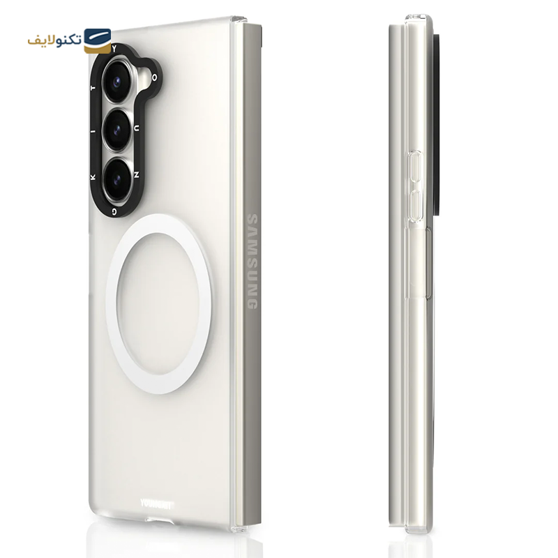 کاور گوشی سامسونگ Galaxy Z Fold 6 مدل یانگ کیت Hidden Sand Matte Texture MagSafe - 