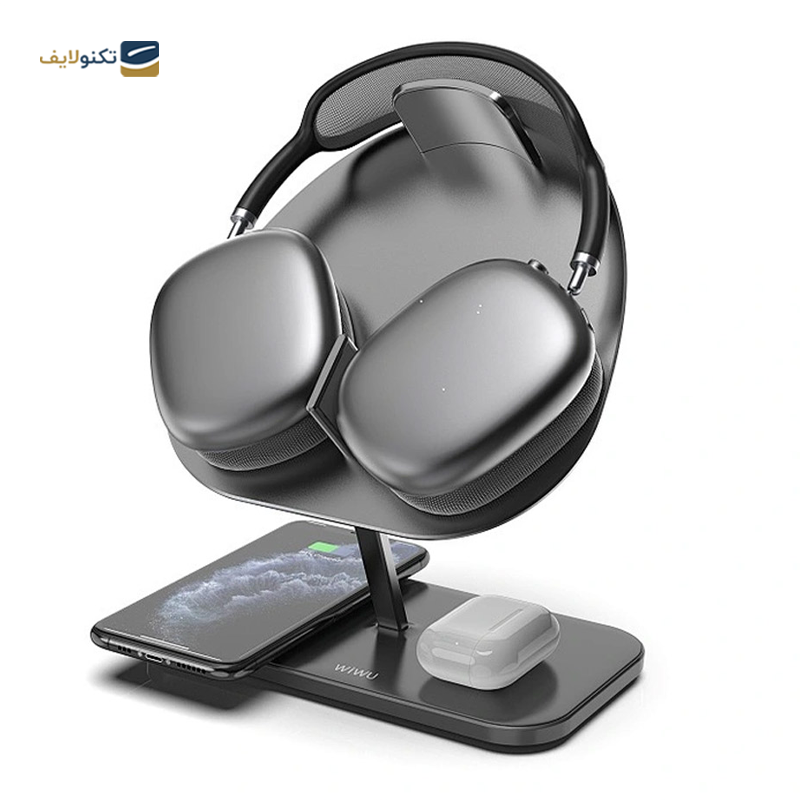 شارژر بی سیم ویوو مدل HUBBLE STAND WIRELESS CHARGER M15 توان 15 وات - WIWU HUBBLE STAND WIRELESS CHARGER M15