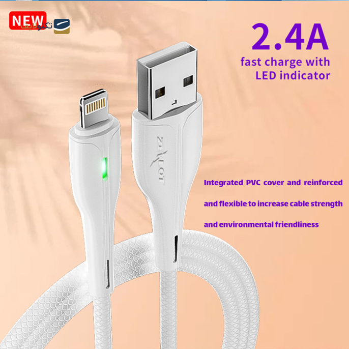  کابل لایتنینگ زیلوت مدل C01i - طول 1 متر	 - Zealot C01i USB to Lightning Cable