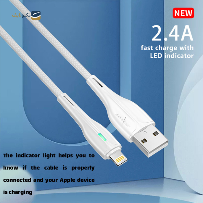  کابل لایتنینگ زیلوت مدل C01i - طول 1 متر	 - Zealot C01i USB to Lightning Cable