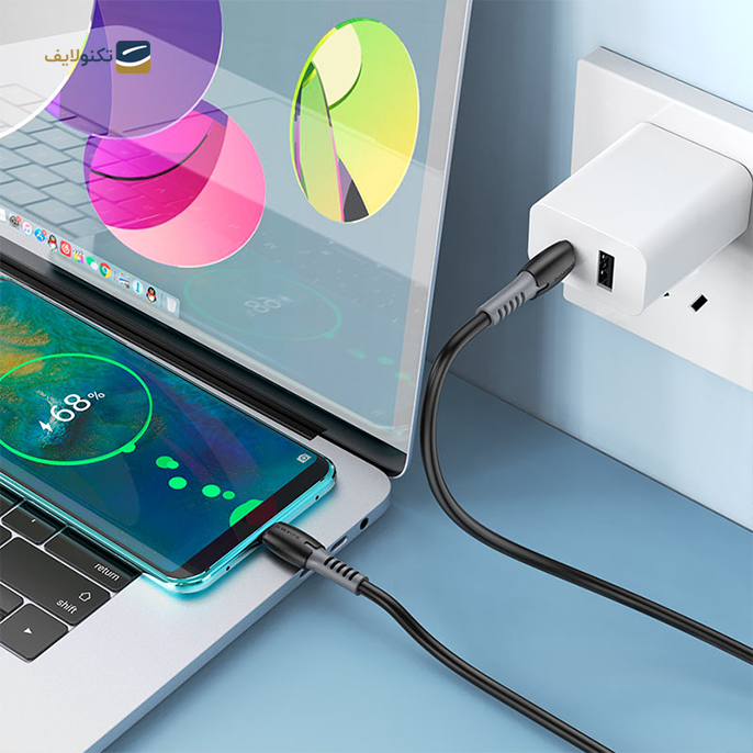  کابل دوسر تایپ سی بوروفون مدل BX62 طول 1 متر - BOROFONE BX62 Bonus USB-C to USB-C