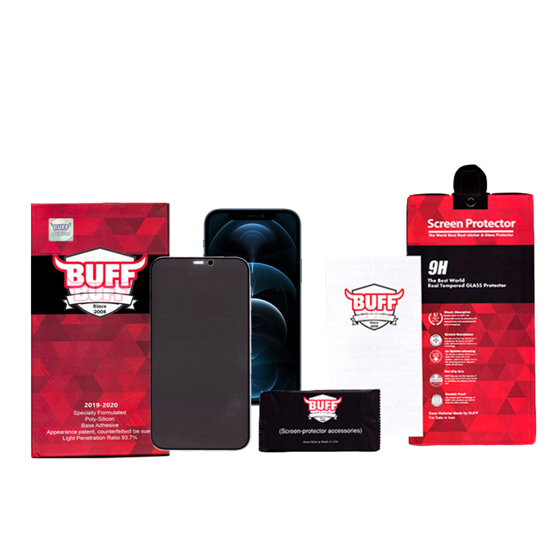 محافظ صفحه نمایش سرامیکی گوشی اپل iPhone 12 Pro بوف حریم شخصی مدل CFPr9 - Buff ceramic shield Privacy CFPr9 iphone 12 Pro Screen Protector
