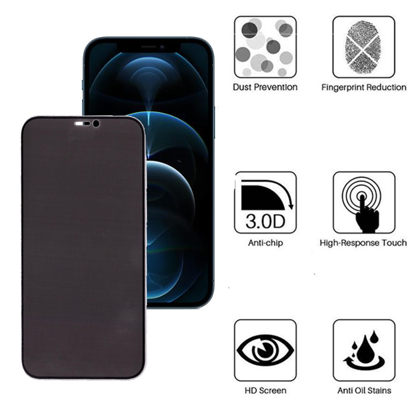 محافظ صفحه نمایش سرامیکی گوشی اپل iPhone 12 Pro بوف حریم شخصی مدل CFPr9 - Buff ceramic shield Privacy CFPr9 iphone 12 Pro Screen Protector