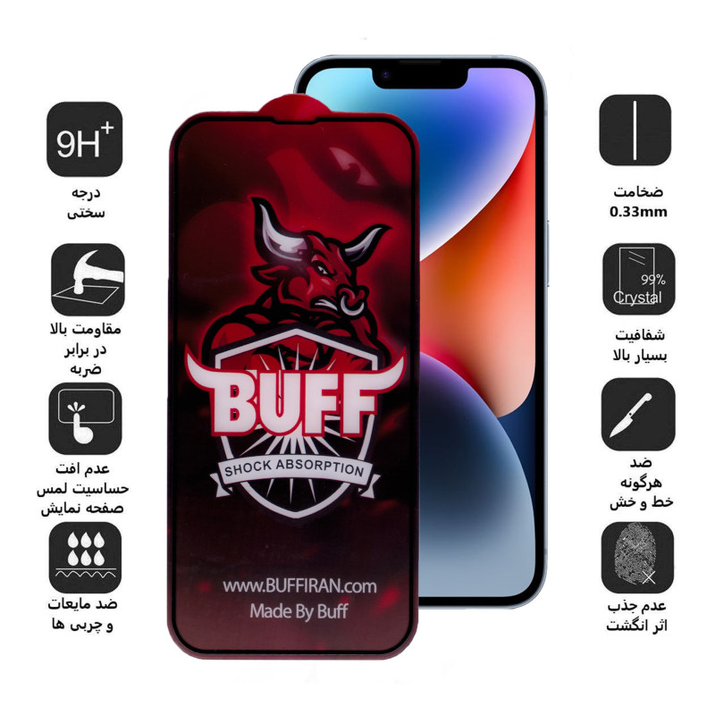 گلس گوشی اپل iPhone 14 Plus بوف مدل Static-Pro - Buff Static-Pro IPhone 14 Plus Screen Protector